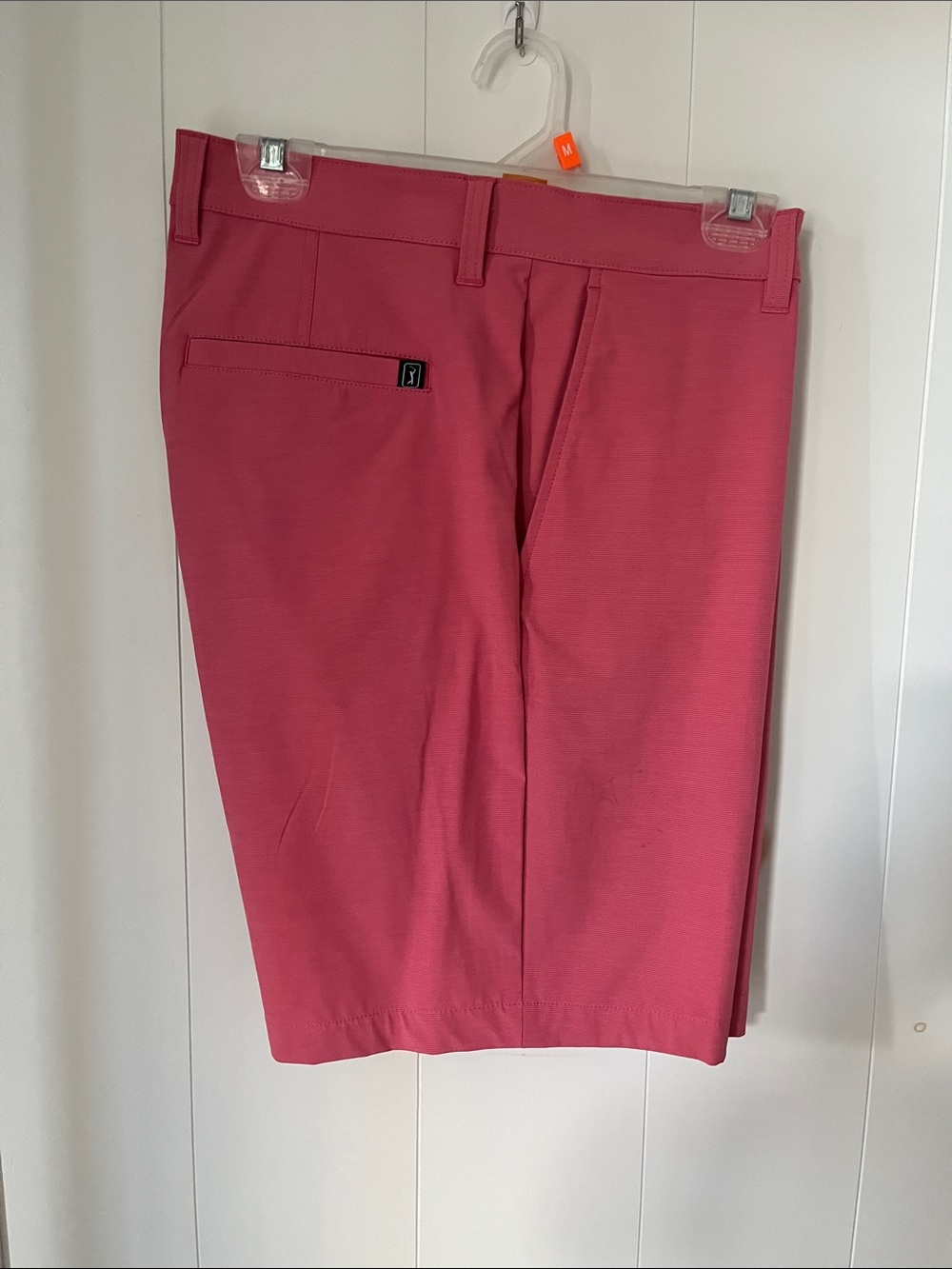 PG TOUR Rose Pink Flat-Front Men's Shorts